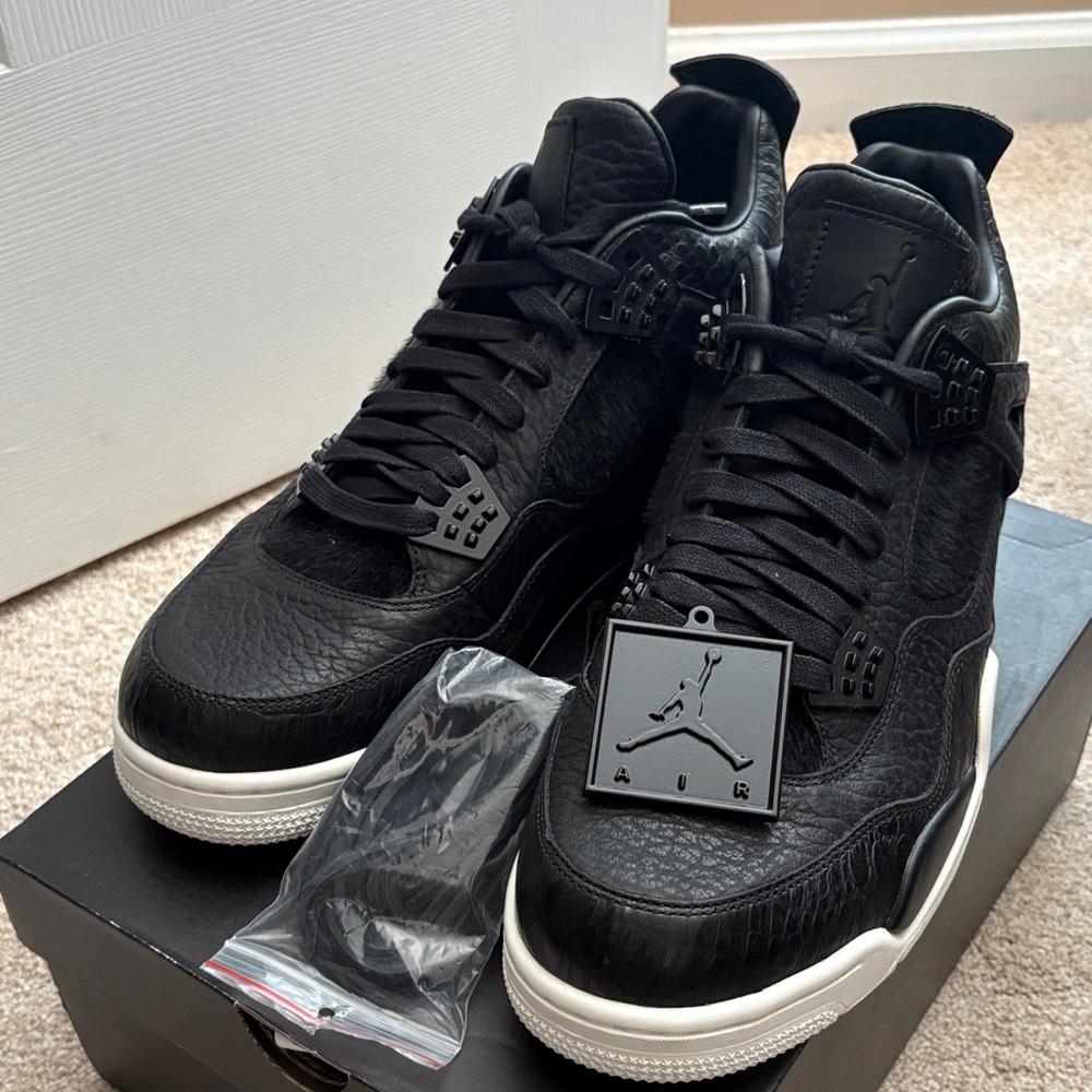 Size 13 Jordan 4 Black Pony Hair(Premium Jordan Series)